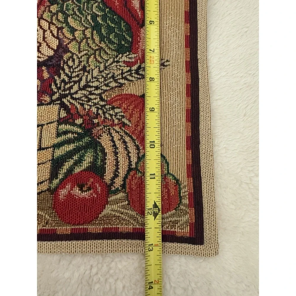 Fall/Harvest/Thanksgiving Woven Tapestry Table Runner 72x13‎ Turkey Pumpkins EUC